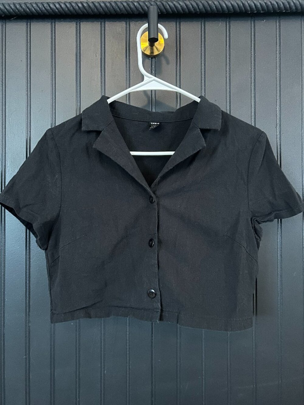 Cropped Button Down Blouse